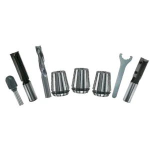 Kit frese CNC legno Pack Legno Expert con accessori inclusi